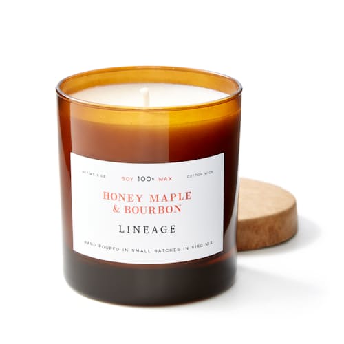 laydown image of Honey Maple & Bourbon Candle
