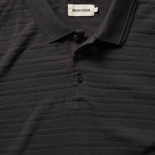 laydown image of The Vintage Jacquard Polo