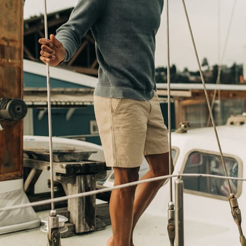 lifestyle image of The Morse Linen Short - 8"