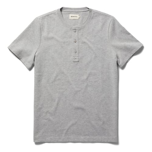 laydown image of The Short Sleeve Heavy Bag Henley