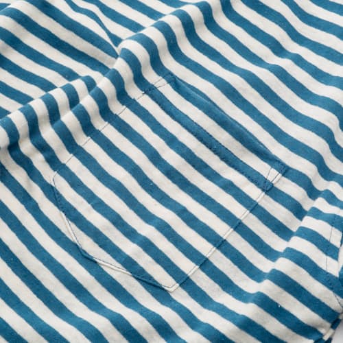laydown image of Breton Linen Striped Pocket Tee