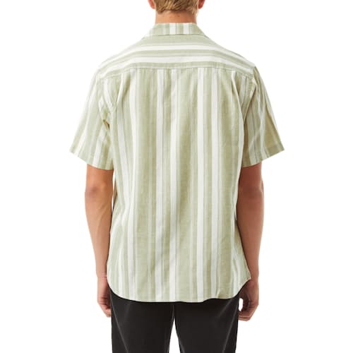 laydown image of Ian Linen Aloha Shirt