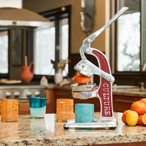 laydown image of Small Artisan Citrus Juicer