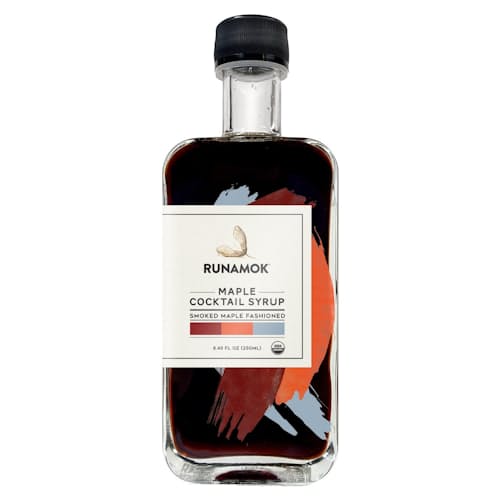 laydown image of Smoked Maple Old Fashioned Cocktail Syrup