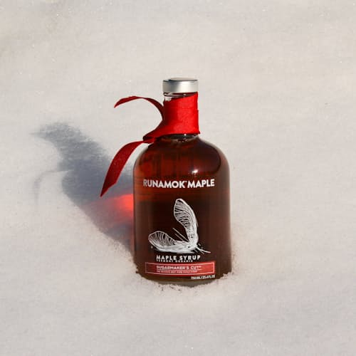 laydown image of Sugar Maker's Cut Maple Syrup