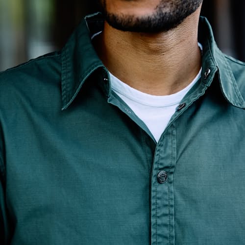 laydown image of Nylon Pocket Overshirt