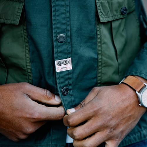 laydown image of Nylon Pocket Overshirt