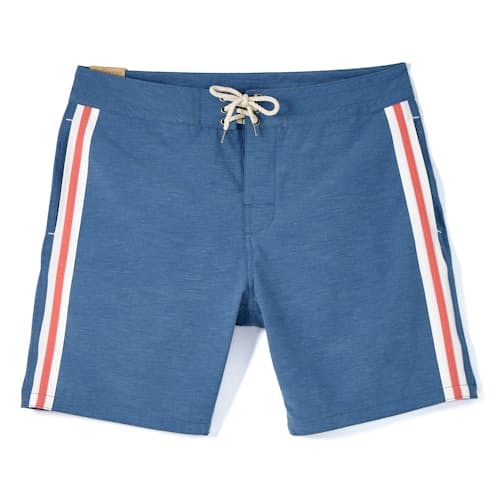 laydown image of Retro Surf Stripe Board Short - 7"