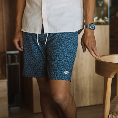 laydown image of Lined Swim Trunks