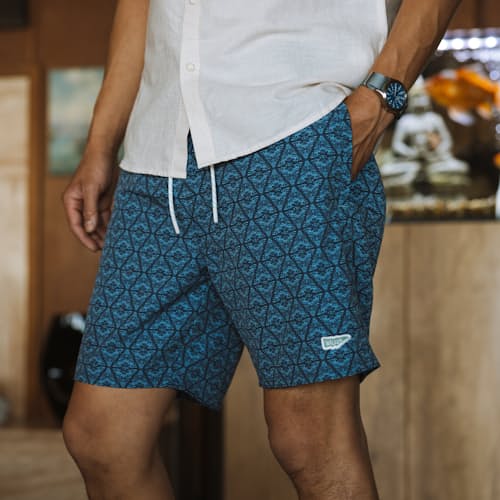 laydown image of Lined Swim Trunks