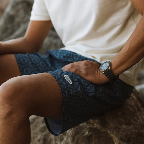 laydown image of Lined Swim Trunks