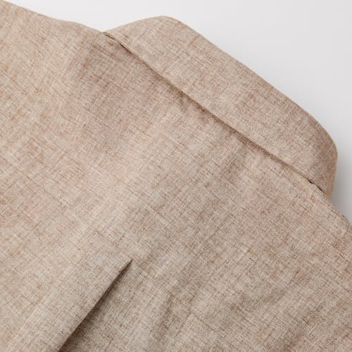 laydown image of Wrinkle Free Linen Short Sleeve Button Down