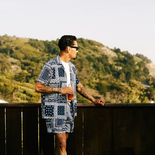 laydown image of Bandana Camp Shirt