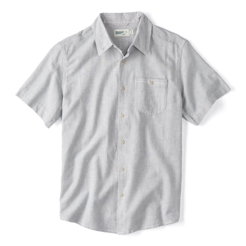 laydown image of Easy Hemp Stripe Short Sleeve Shirt