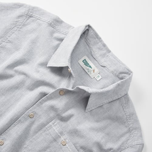 laydown detail image of Easy Hemp Stripe Short Sleeve Shirt