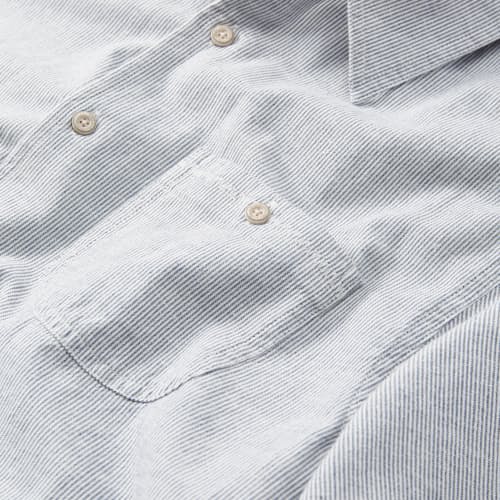 laydown detail image of Easy Hemp Stripe Short Sleeve Shirt