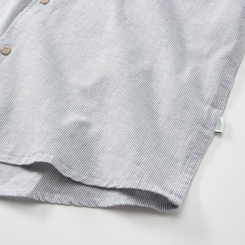 laydown detail image of Easy Hemp Stripe Short Sleeve Shirt