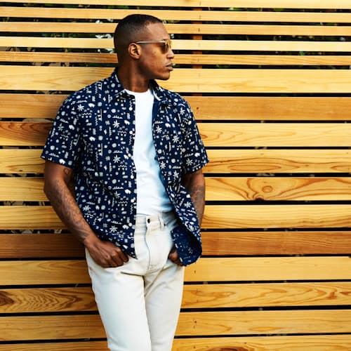laydown image of Short Sleeve Bandana Shirt