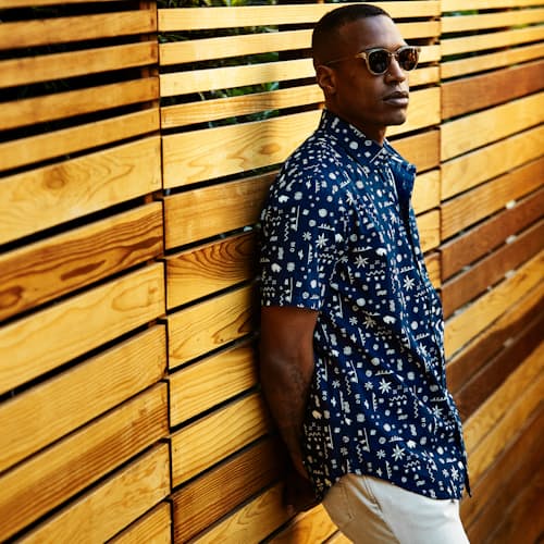laydown image of Short Sleeve Bandana Shirt