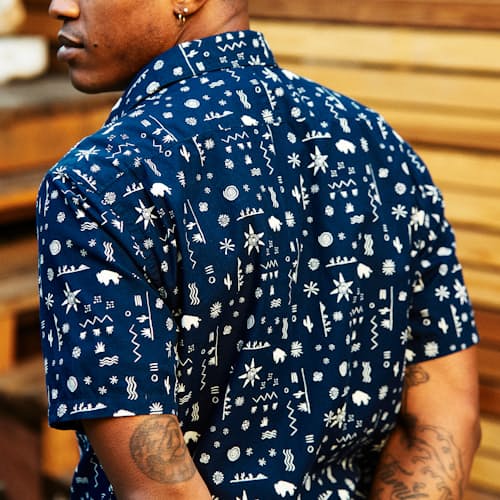 laydown image of Short Sleeve Bandana Shirt