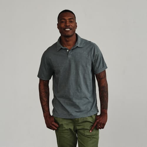 lifestyle image of Slub Polo Shirt