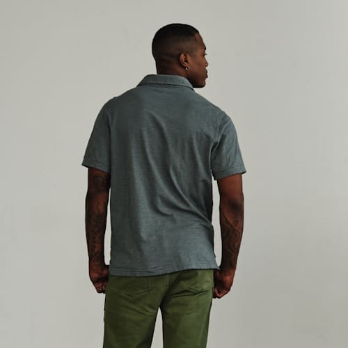 lifestyle image of Slub Polo Shirt