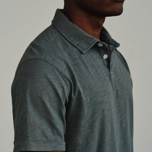 lifestyle image of Slub Polo Shirt