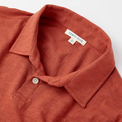 laydown image of Slub Polo Shirt