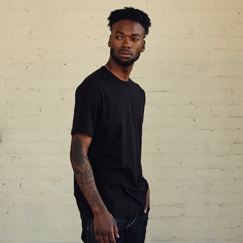 lifestyle image of Supima Crew T-Shirt - Tall