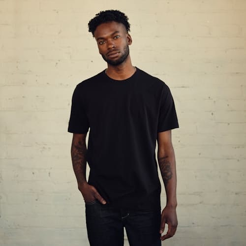 lifestyle image of Supima Crew T-Shirt - Tall