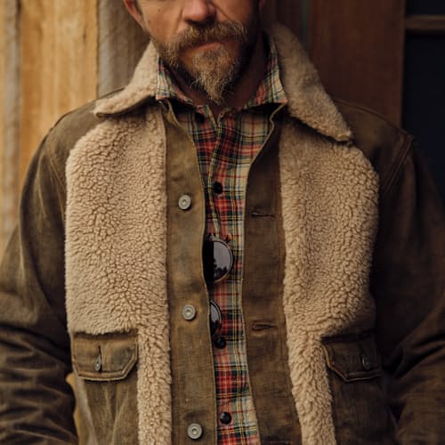 laydown image of Denim Grizzly Jacket
