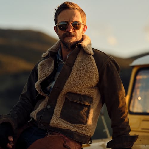 laydown image of Denim Grizzly Jacket