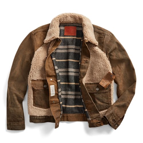 laydown image of Denim Grizzly Jacket