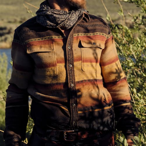 laydown image of Matlock Flannel Workshirt
