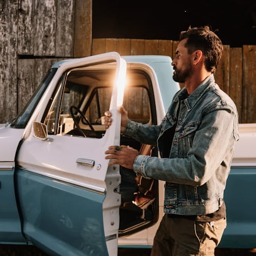 lifestyle image of Lot-271 Denim Trucker Jacket