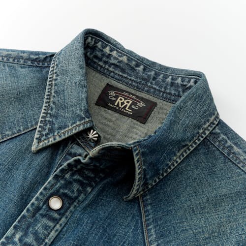 laydown detail image of Denim Buffalo Western Workshirt