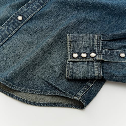 lifestyle image of Denim Buffalo Western Workshirt