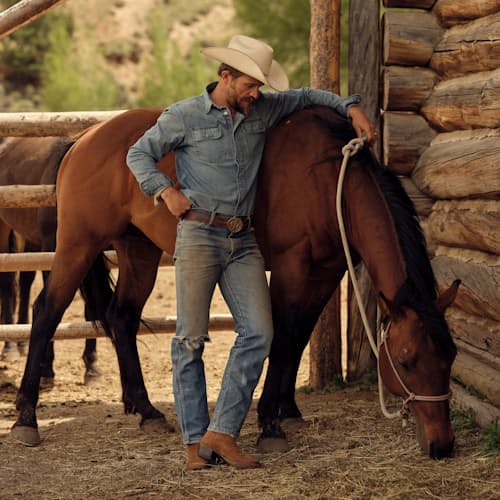 lifestyle image of Lot-93 Denim Work Shirt