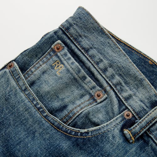 lifestyle image of Slim Narrow Stretch Denim Jeans
