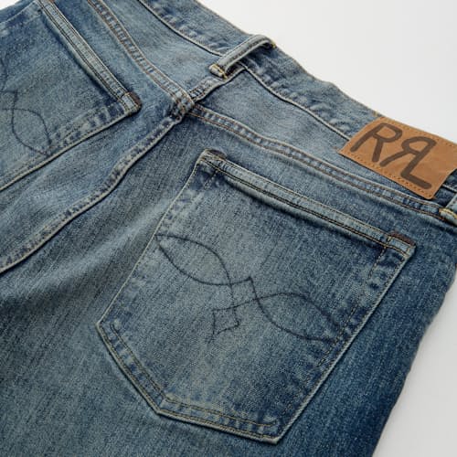 lifestyle image of Slim Narrow Stretch Denim Jeans