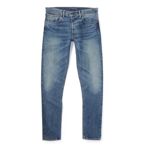 laydown image of Slim Narrow Stretch Denim Jeans