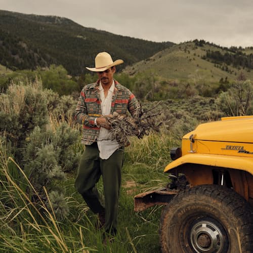 laydown image of Brown Bear Overshirt