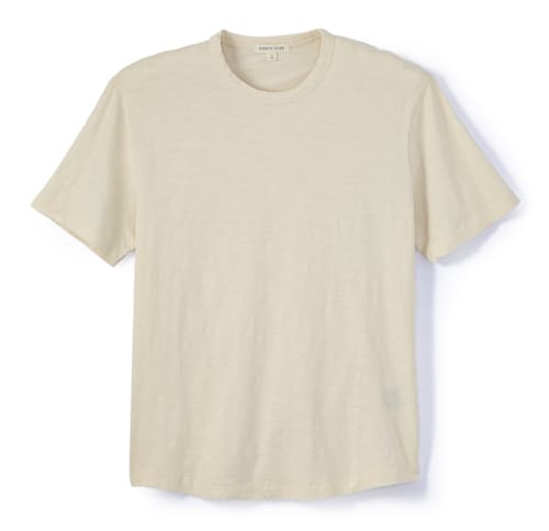 laydown image of Slub Curved Hem T-Shirt