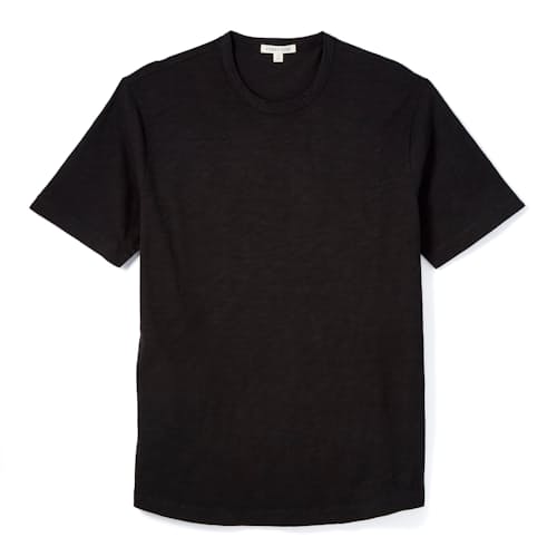 laydown image of Slub Curved Hem T-Shirt