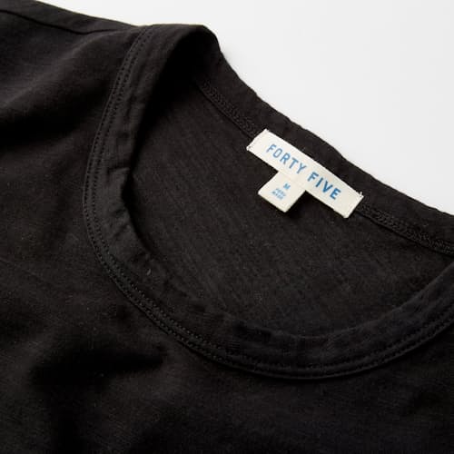 lifestyle image of Slub Curved Hem T-Shirt
