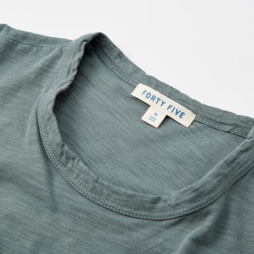 laydown image of Slub Curved Hem T-Shirt