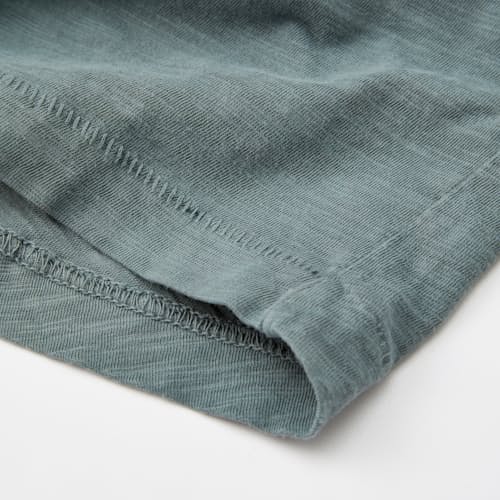 lifestyle image of Slub Curved Hem T-Shirt