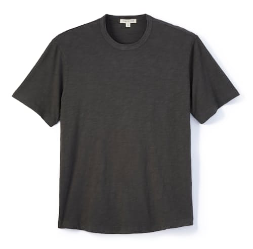 laydown image of Slub Curved Hem T-Shirt