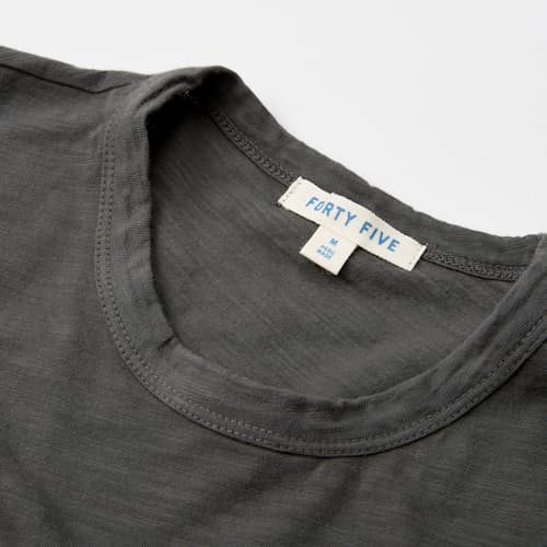 laydown image of Slub Curved Hem T-Shirt
