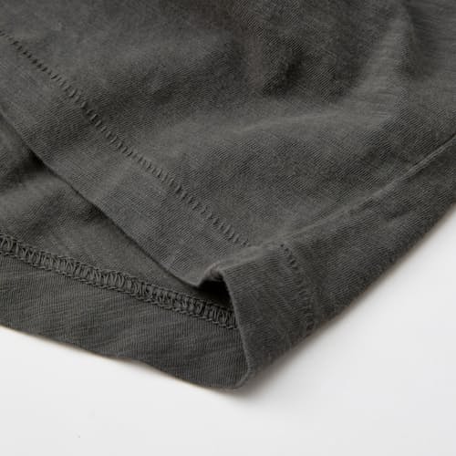 lifestyle image of Slub Curved Hem T-Shirt